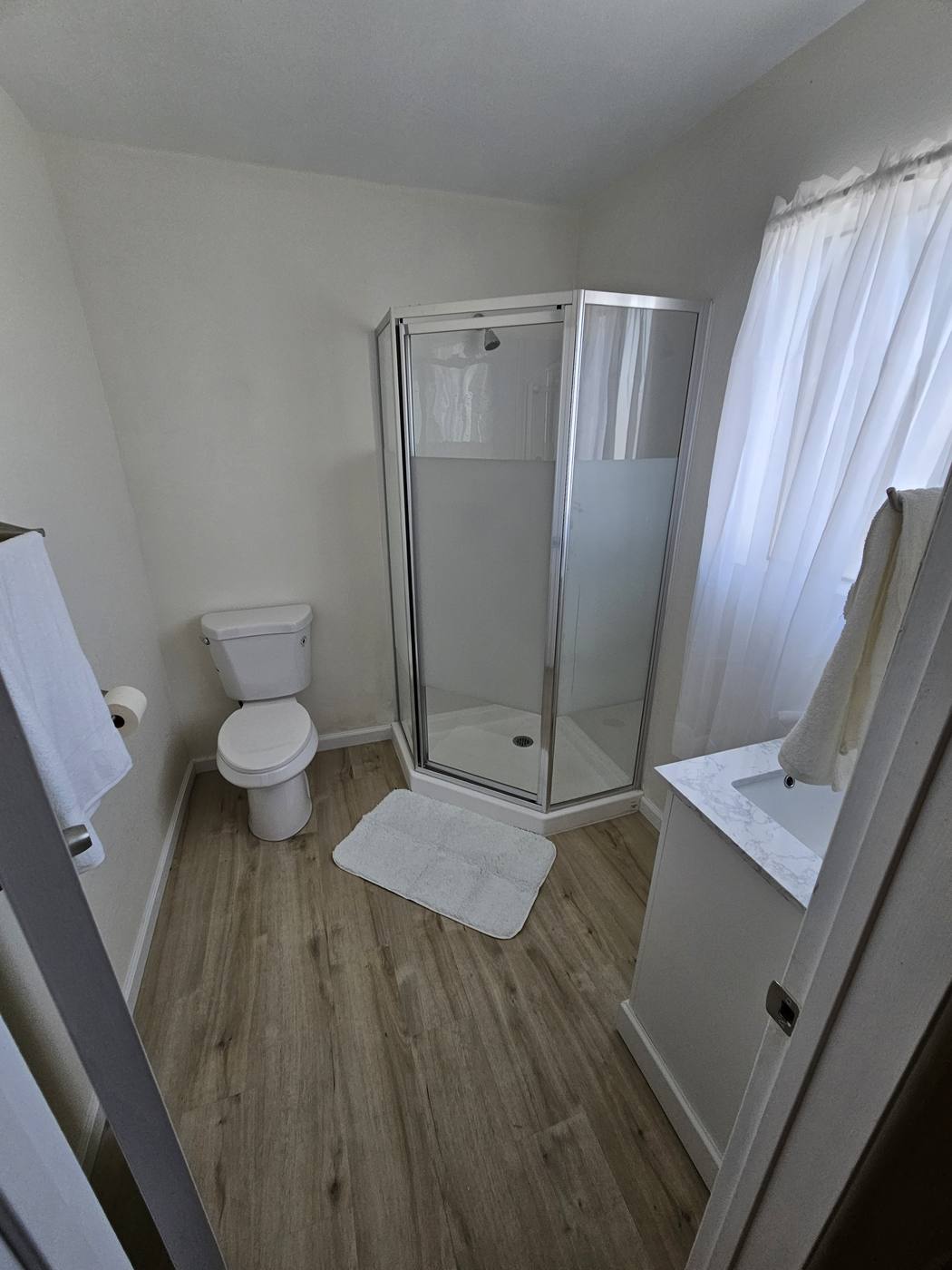 New shower built during a bathroom remodel