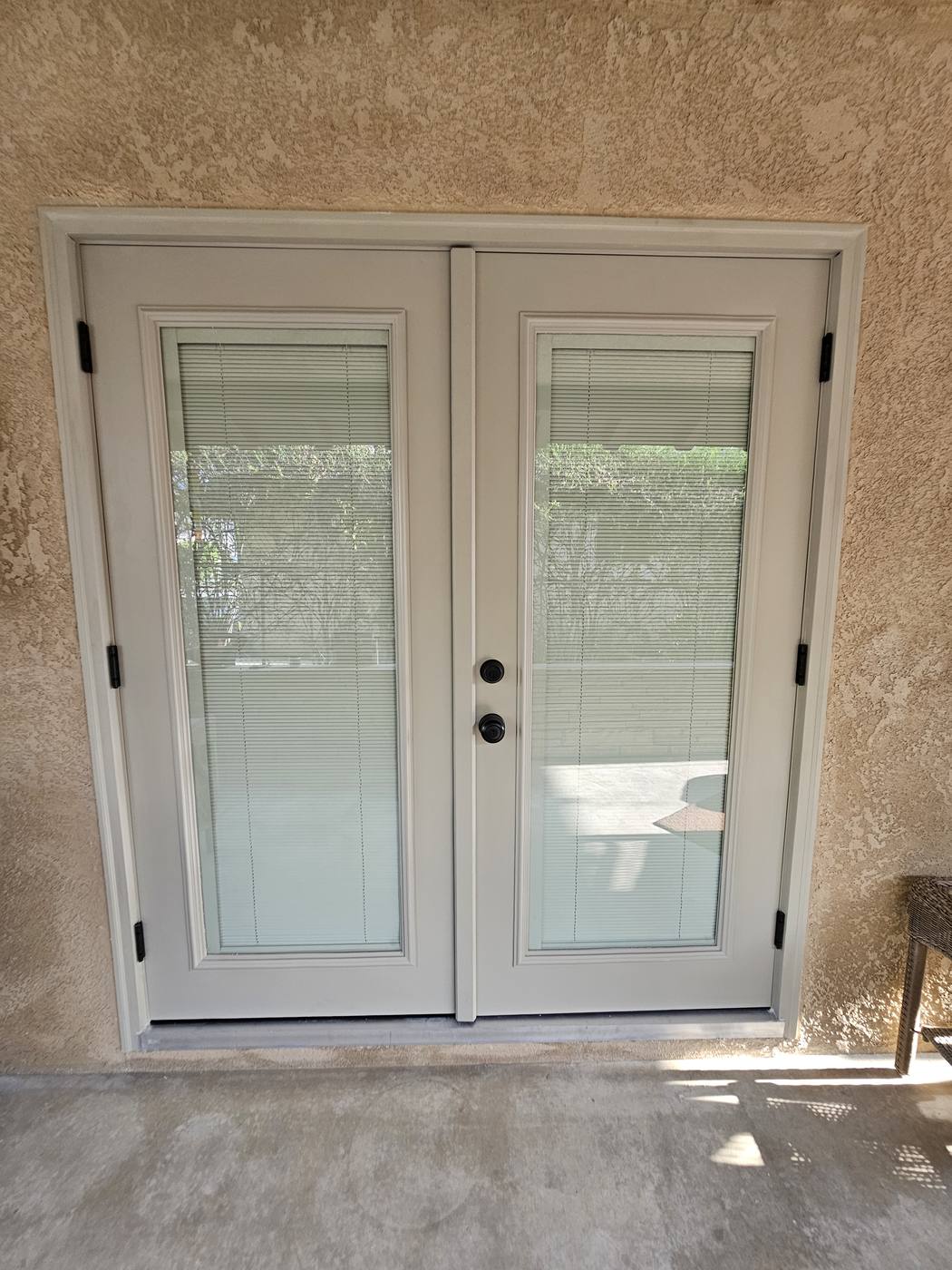 New outswing patio door installed