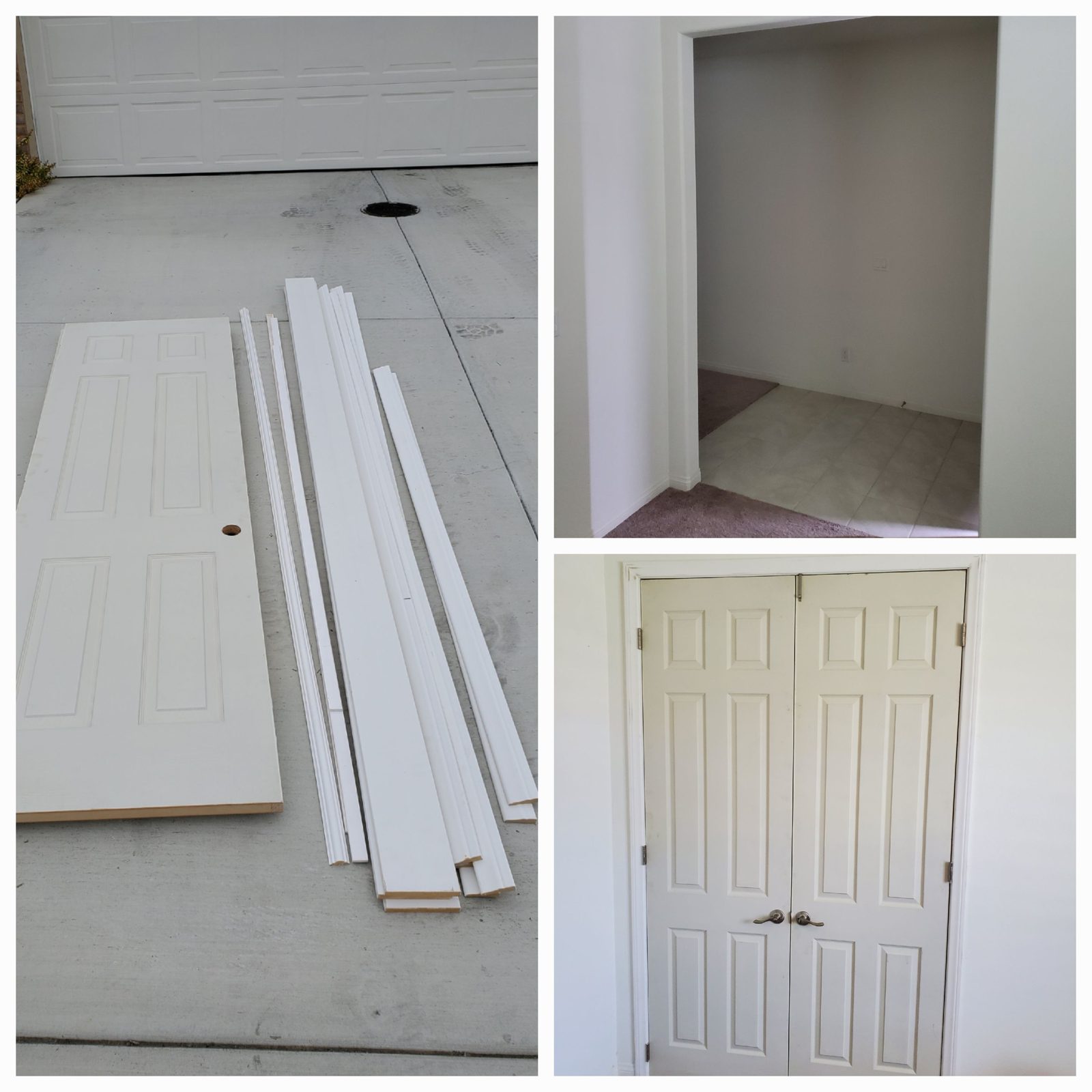 Custom double entry door installed on a home