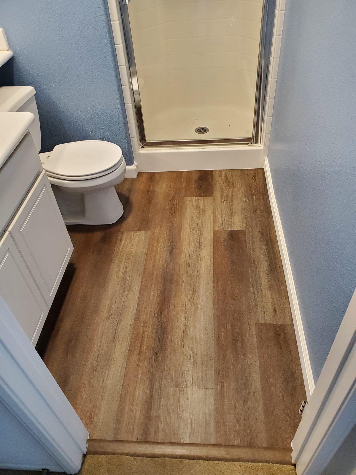 New flooring installed in a living area
