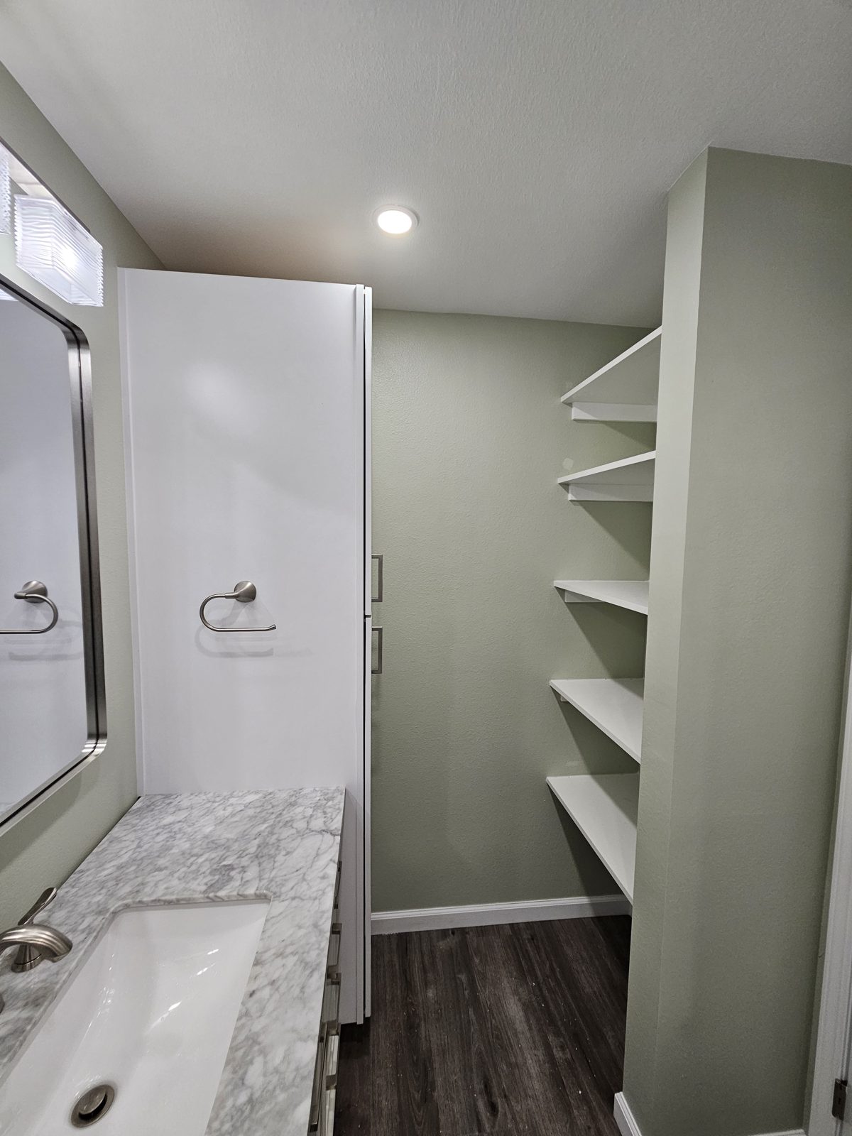 Bathroom remodel with custom tile work